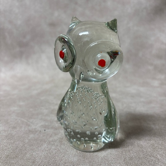 Murano Style Glass Owl, Glass Owl Figurine, - Picture 2 of 4